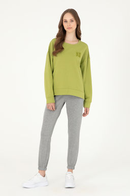 Женский базовый свитшот фисташкового цвета Неожиданная скидка в корзине - U.s. polo assn фото 4