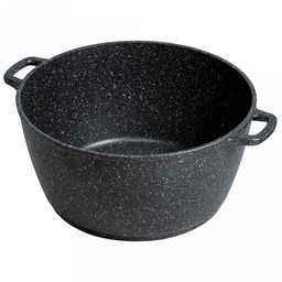 Кастрюля с антипригарным покрытием 4л, д24см "Гранит Induction", h11см, s0,3см, литые ручки, стеклянная крышка с пароотводом, форма "Классик волна", подарочная упаковка (Россия) Подходит для всех видов плит, включая индукционную.