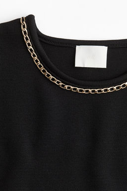 Top de punto con cadena decorativa - H&m фото 5