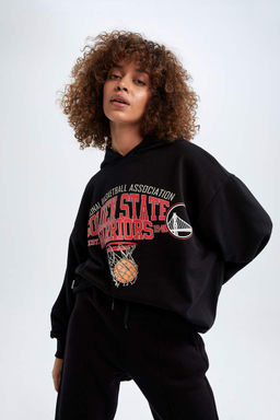 DeFactoFit НБА Голден Стэйт Уорриорз Oversize толстовка с капюшоном
