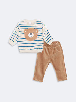 Nak??l? Erkek Bebek Sweatshirt ve Pantolon 2li Tak?m