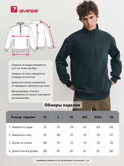 Толстовка мужская 25134-510 футер - Avese фото 98