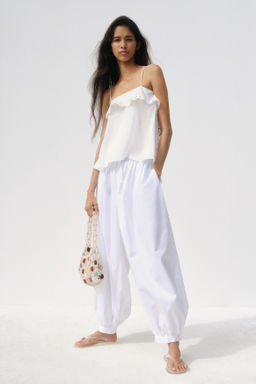 Top de tirantes espagueti con bordado ingl?s - H&m фото 3