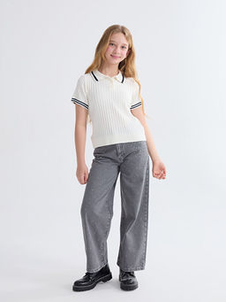 Wideleg K?z ?ocuk Jean Pantolon