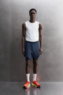 PANTALONES CORTOS ENTRENAMIENTO 2 EN 1 B?SICOS / Marino