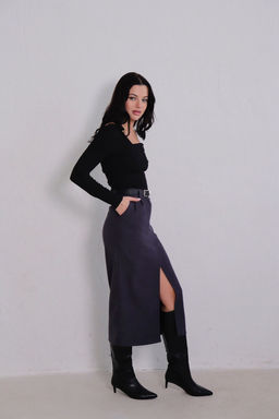 Юбка миди-макси с разрезом спереди - Martichelli фото 145