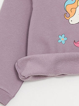 Bisiklet Yaka Uzun Kollu Bask?l? K?z Bebek Sweatshirt ve Tayt 2li Tak?m - Waikiki фото 3