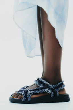 DENIM PLATFORM SANDALS - Zara фото 11