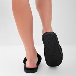 Тапочки женские с открытым носом LoveLife, размер 38-39, чёрные