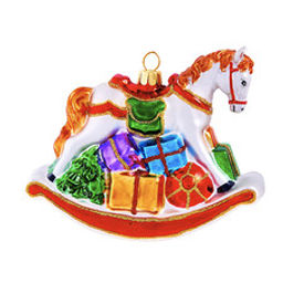 Лошадка-качалка с подарками (стекло) 11,5х4,5х8 см - Holiday classics фото 2