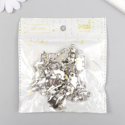 Замок металл для шкатулки серебро + гвозд. набор 10 шт 2,9х3 см - Арт узор фото 4