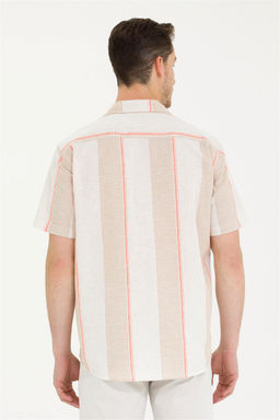 U. S. Polo Assn / Мужская рубашка Camel с коротким рукавом - U.s. polo assn фото 12