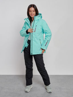 Горнолыжная куртка женская зимняя бирюзового цвета 3331Br - Chunmai фото 8