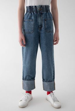 Брюки джинсовые детские для девочек Maki синий 20210440022