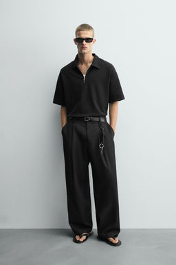 INTERLOCK ZIP-UP POLO SHIRT