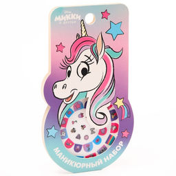 Цена за 2 шт. Наклейки для ногтей детские, Минни маус и единорог - Disney фото 4