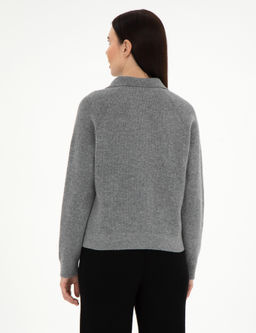 Gri Melanj Regular Fit Kazak - Pierre cardin фото 5