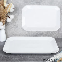 Блюдо прямоугольное 37х24,5х2,5 см / WS-469 /уп 20/