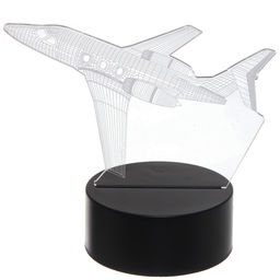 Цена за 2 шт. Светильник ночник "3D-Самолёт" на пластиковой подставке, с включателем USB