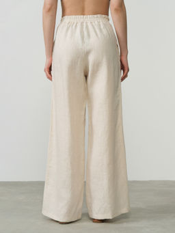 Брюки льняные 630 бежевые