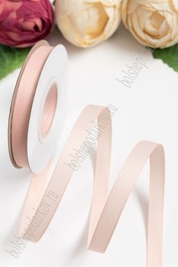 Лента репсовая 1 см*20 ярд "1 сорт" (SF-1346) персиковый №213