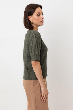 ЕВ 30220/хаки джемпер жен