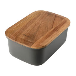 51217 WERNER Масленка ORGANIC, 16,5x11,5x7см. Материал: дерево акации, пластик.