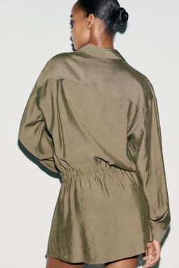 SHORT FLOWING SHIRT DRESS