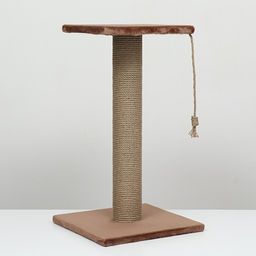 Когтеточка-столбик, 10, с площадкой, КД-37, джут 35 х 35 х 64