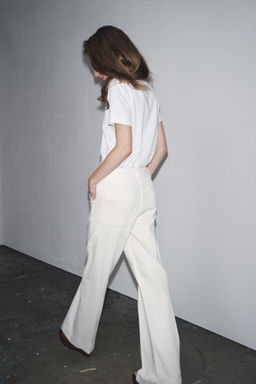 ZW COLLECTION FULL LENGTH HIGH-WAIST JEANS - Zara фото 3