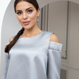 Блуза Фантазийная реальность (французский серый) - Charutti фото 3