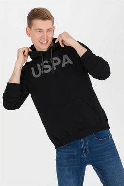 U. S. Polo Assn / Мужской черный базовый свитшот - U.s. polo assn фото 6