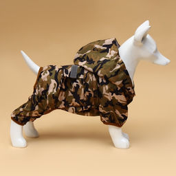 Комбинезон для собак, демисезонный с подкладом, размер S (ДС 25, Ог 37см), камуфляжный - Simaland фото 17