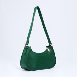 Сумка-багет на молнии, цвет зелёный - Simaland фото 3