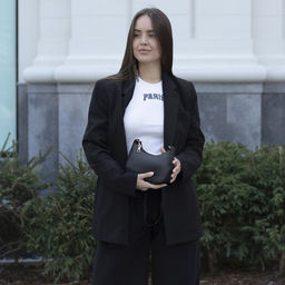 Сумка багет из искусственной кожи,19х15х6.5 см, чёрный цвет - Nazamok фото 9