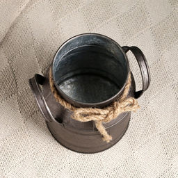 Фигурное кашпо для цветов «Кувшин Ноель», 11×11×15 см, металл, серое