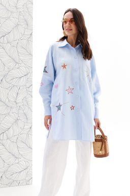 Блузка изо льна с вискозой - Elletto фото 3