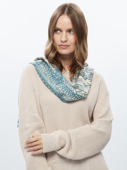 Платок жен. шелк+шерсть+мод 120х120 E16-8226-11 - Eleganzza фото 4