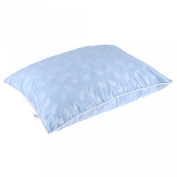 Наперник пуходержащий 50х35см Перышко на голубом, тик смесовый 135г/м2 (хлопок 80%, полиэстер 20%), на молнии, упаковка на картоне, Домашняя мода (Россия)  фото 2