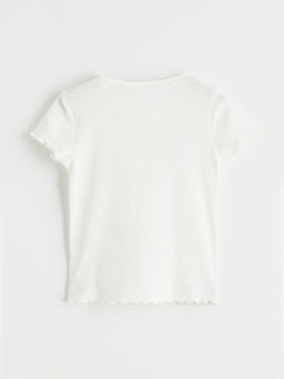 Bisiklet Yaka Minnie Mouse Bask?l? K?z ?ocuk Ti??rt