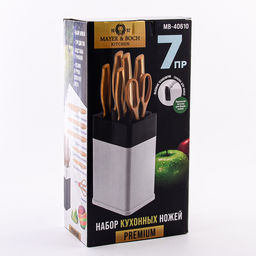 40610 Набор кухонных ножей нерж/ст + подставка пластик 6пр MB (х12) - Mayer&boch фото 9
