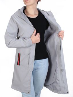 908 GRAY Ветровка женская NANOGUE (100% полиэстер) - Фабричный китай фото 7