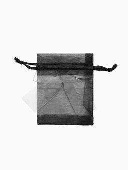 Цена за 50 шт. Мешочек подарочный «Бант органза», 7×9 см, черно-белый