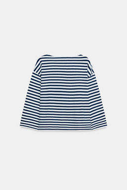 CAMISETA R?STICA RAYAS / Azul / Blanco