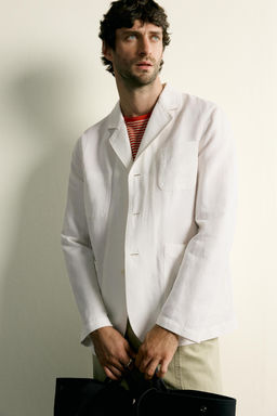 SOBRECAMISA REGULAR FIT BOLSILLOS / Blanco - Zara фото 6