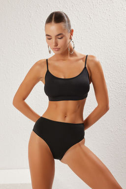 TRENDYOLMILLA Siyah Yuksek Bel Regular Bikini Alt? TBESS25BA00022  фото 2
