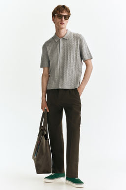 Regular Fit Cable-knit shirt