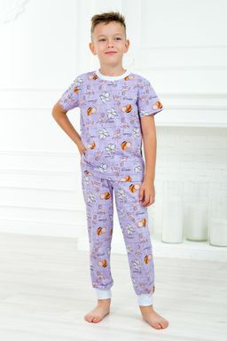 Пижама детская из футболки и брюк из кулирки Фламинго - Амадэль фото 6