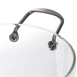 Кастрюля из боросиликатного стекла 3,5л "Хай-Тек" с металлическими ручками