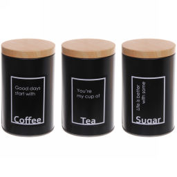 Цена за 2 шт. Банка для продуктов металлическая "Black style" 900мл 9*14,5см